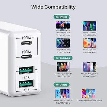 Chargeur USB 4 ports pour Iphone.